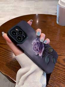 Flower Pattern PU Phone Case