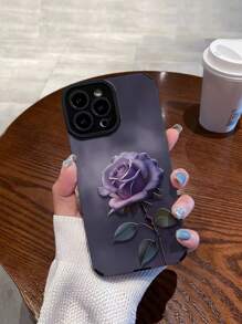Flower Pattern PU Phone Case