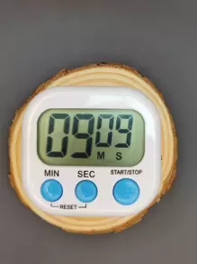 1pc Plastic Timer, Modern Electronic Stopwatch Timer For Kitchen - White - View 1