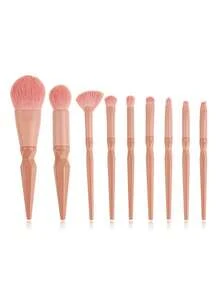 9pcs Makeup Brush Set With Storage Bag,Brush Set,Makeup Brush Kit,Make Up Brush Set,Make Up Set Complete,Makeup Brush Set,Complete Makeup Kit,Brush Kit,Brushes Makeup Set,Makeup Gift Set,Set - Dusty Pink - View 2
