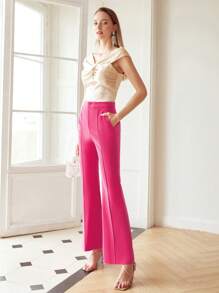 MOTF PREMIUM Pantalones de vestir amplio - Rosa Fucsia - Ver 4