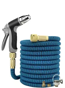 5pcs/set TPE Watering Gun Set, Simple Stretchable Pressurized Garden Hose Nozzle Set For Garden - Multicolor - View 1