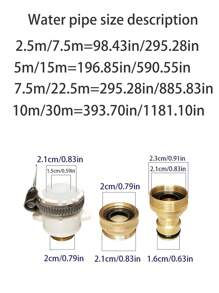 5pcs/set TPE Watering Gun Set, Simple Stretchable Pressurized Garden Hose Nozzle Set For Garden - Multicolor - View 2