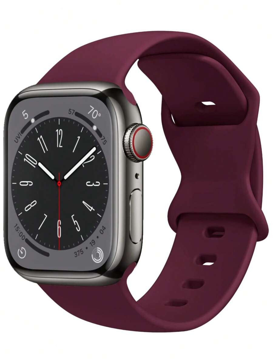 1 件中性 St.Siabe 时尚单色硅胶表带兼容 Apple Watch 38mm 40mm 41mm 45mm 44mm 42mm 49mm，柔软透气腕带替换表带搭配 Apple Watch Ultra S10/9/SE/8/7/6/5/4/3/2/1 智能手表配件