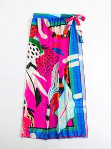 SHEIN Swim Cover Up Rock mit seitlichem Knoten,