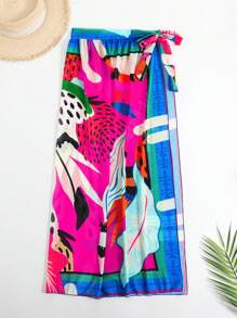 SHEIN Swim Cover Up Rock mit seitlichem Knoten,