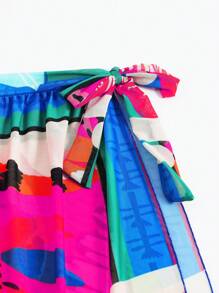 SHEIN Swim Cover Up Rock mit seitlichem Knoten,