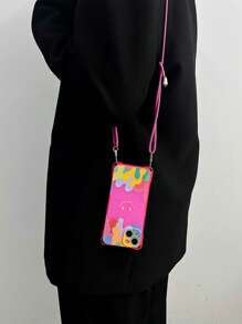 Ốp lưng điện thoại chống rơi họa tiết nụ cười có dây buộc - Nhiều màu - Xem 5