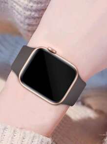 1pc Unisex Fashion Silicone Solid Color Watch Band Strap Compatible With Apple Watch 38mm 40mm 41mm 45mm 44mm 42mm 49mm, Soft, Breathable Wristband Replacement Compatible With Apple Watch Ultra Series S10/9/SE/8/7/6/5/4/3/2/1 Accessories Strap