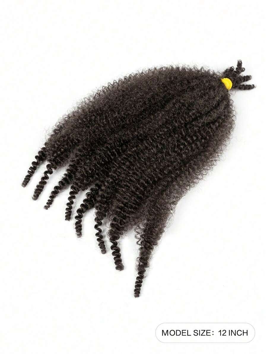 Springy Afro Twist Hair 12 Inch 8 Packs Kinky Twist Braiding Hair Extensions Synthetic Spring Twist Crochet Hair Pre Stretched Braiding Hair For - Brown - View 1