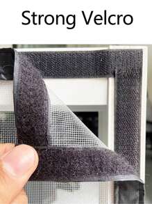 1 màn hình cửa sổ Polyamide, Màn hình cửa sổ màu rắn tối giản cho gia đình - Đen và trắng - Xem 6