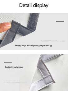 1 màn hình cửa sổ Polyamide, Màn hình cửa sổ màu rắn tối giản cho gia đình - Đen và trắng - Xem 7