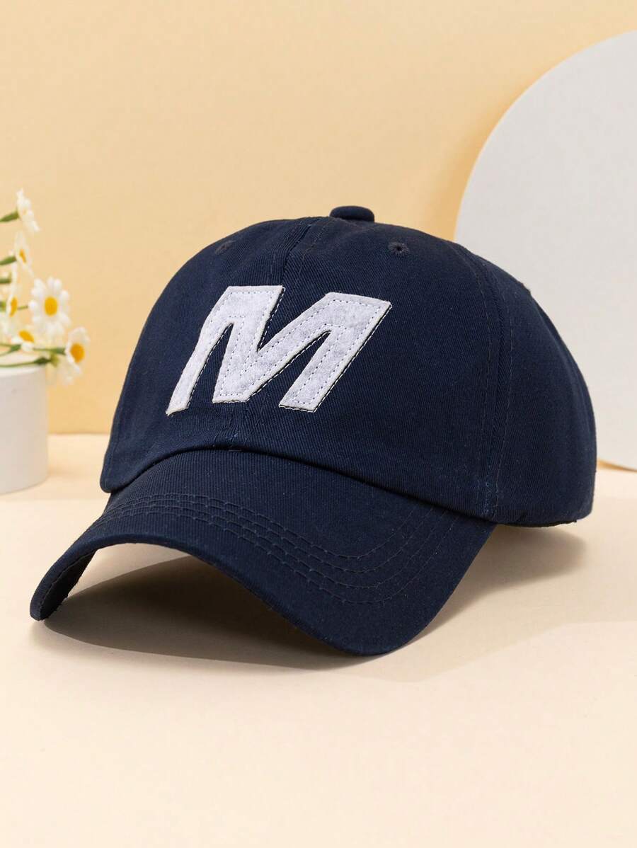 Hombres Gorra de béisbol con diseño de parche de letra