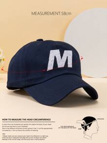 Hombres Gorra de béisbol con diseño de parche de letra