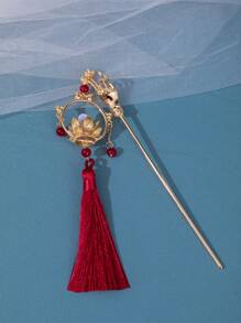 Royal 1pc 女性流蘇和花裝飾風髮針