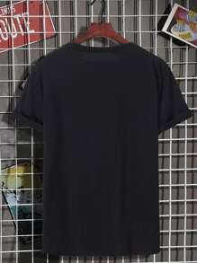 Manfinity Homme Men Plus Slogan Graphic Tee - Black - View 2