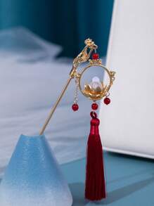 Royal 1pc 女性流蘇和花裝飾風髮針