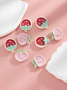 8入組/套創意桃色設計DIY首飾配件適合女士DIY首飾製作 - 彩色 - 查看 2