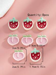 8入組/套創意桃色設計DIY首飾配件適合女士DIY首飾製作 - 彩色 - 查看 3