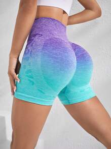 Gameset SHEIN Sport 漸層寬腰帶運動短褲 - 彩色 - 查看 1