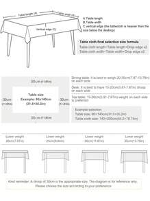 1 Họa Tiết Hoa Tua Rua Trang Trí Khăn Trải Bàn, Polyester Hiện Đại Trang Trí Bàn Vải Cho Gia Đình - Màu be - Xem 7