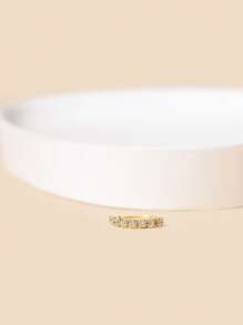 1入組時尚和極簡方晶鋯石石頭鼻環,理想禮品適用於女士生日派對銅首飾類