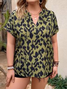 SHEIN LUNE Áo sơ mi Plus Size Tất cả trên in Giải trí - Nhiều màu - Xem 3