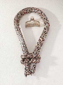4pcs Women Leopard Pattern Hair Roller Tool Set - Multicolor - View 1