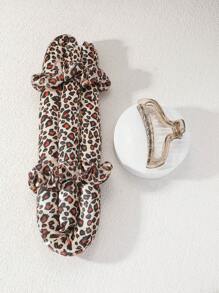 4pcs Women Leopard Pattern Hair Roller Tool Set - Multicolor - View 4