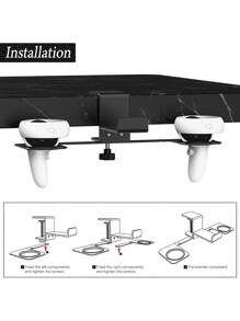 與VR Oculus Quest2兼容鐵製掛架 - 黑色 - 查看 4