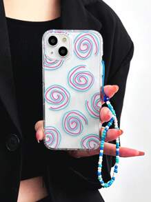 Circle Pattern Anti-fall Phone Case With Lanyard - Multicolor - View 3