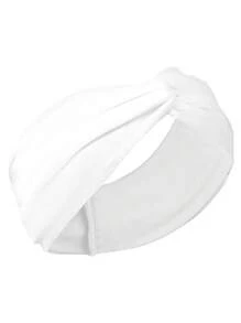 1入組女性扭結細節時尚髮帶適用於頭髮裝飾用品 - 白色 - 查看 1