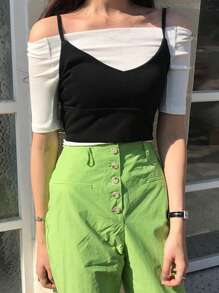 DAZY Solid Cami Top Without Tee