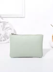 Ví vải có họa tiết vải cổ điển dành cho nữ Ví đựng tiền xu mini cầm tay dành cho doanh nhân - màu xanh lá - Xem 1