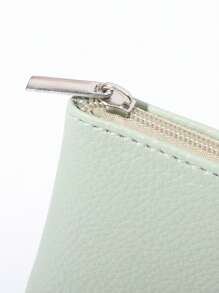 Ví vải có họa tiết vải cổ điển dành cho nữ Ví đựng tiền xu mini cầm tay dành cho doanh nhân - màu xanh lá - Xem 6