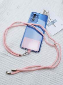 手機掛繩斜肩包手機領肩帶手腕可調節手機掛繩貼布手機適用於通用手機帶適用於手掌手腕適用於鑰匙扣證件卡套帶 - 粉色 - 查看 1
