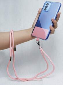 手機掛繩斜肩包手機領肩帶手腕可調節手機掛繩貼布手機適用於通用手機帶適用於手掌手腕適用於鑰匙扣證件卡套帶 - 粉色 - 查看 2