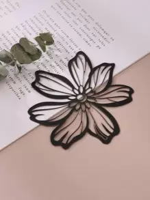 20 peças Papel decorativo artesanal em forma de flor oco vintage multiuso para diy conta de mão