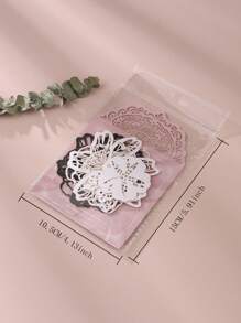 20 peças Papel decorativo artesanal em forma de flor oco vintage multiuso para diy conta de mão