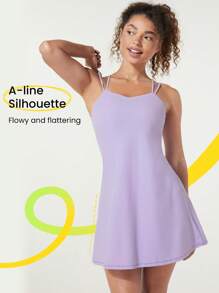 GLOWMODE Softflux無背心運動裙 - 紫丁香色 - 查看 3