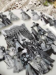 40 Con Hình Đồ Họa Các Loại Miếng Dán, Vintage Miếng Dán Đa Năng Cho Thủ Công DIY, Trang Trí, Tay Tài Khoản - Nhiều màu - Xem 2