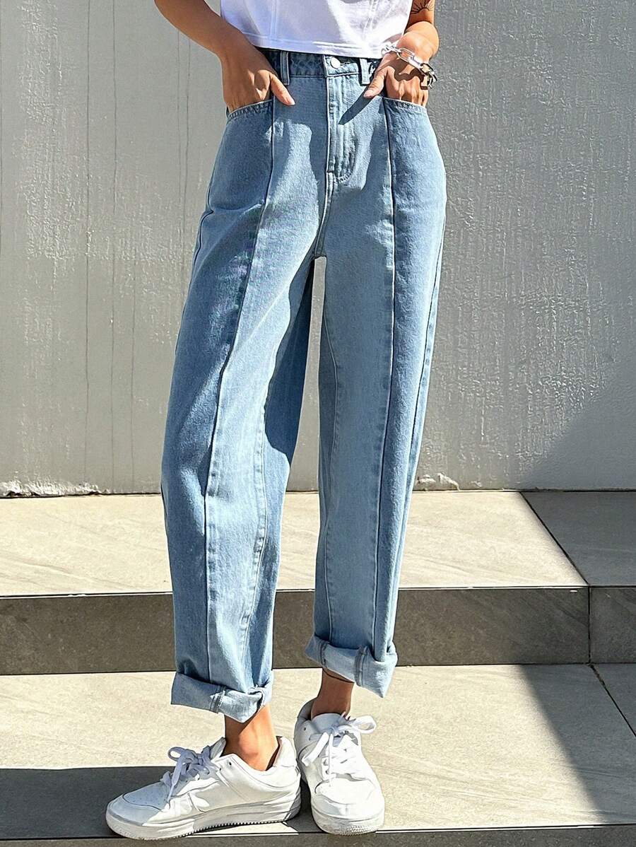 DAZY Cao eo Quần legging thẳng - Rửa nhẹ - Xem 1