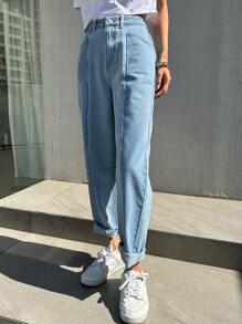 DAZY Cao eo Quần legging thẳng - Rửa nhẹ - Xem 9