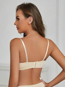 Pearls Detail Lace Underwire Bra