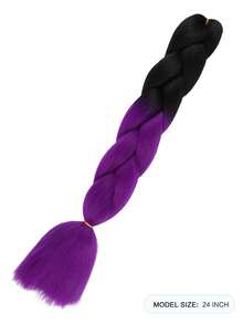 件裝大號編織頭髮 24 英寸適合婦女和兒童日常假期和角色扮演編織服裝黑色紫色多色時尚合成頭髮鉤針接髮實用而靈活的高溫頭髮