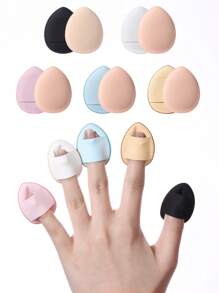 10 chiếc mút trang điểm mini dạng ngón tay - Nhiều màu - Xem 2