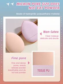 10 chiếc mút trang điểm mini dạng ngón tay - Nhiều màu - Xem 8