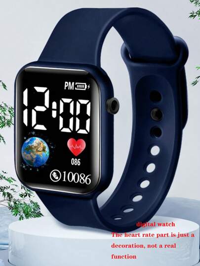 ساعة رقمية مربع شكل للرجال