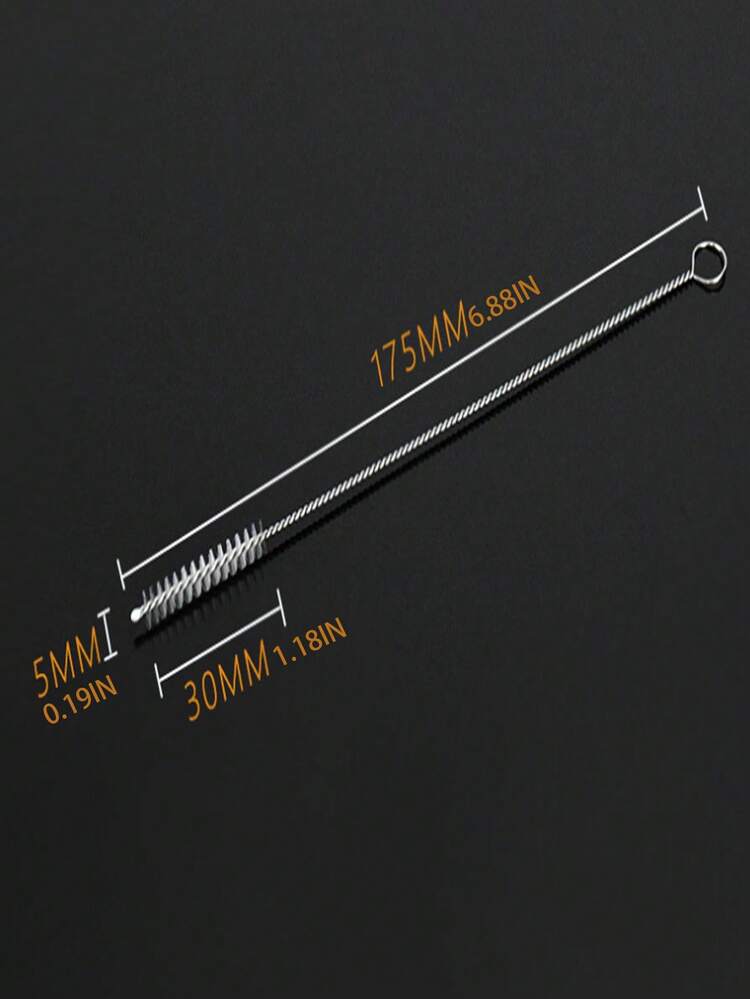 1pc Stainless Steel Straw Cleaning Brush