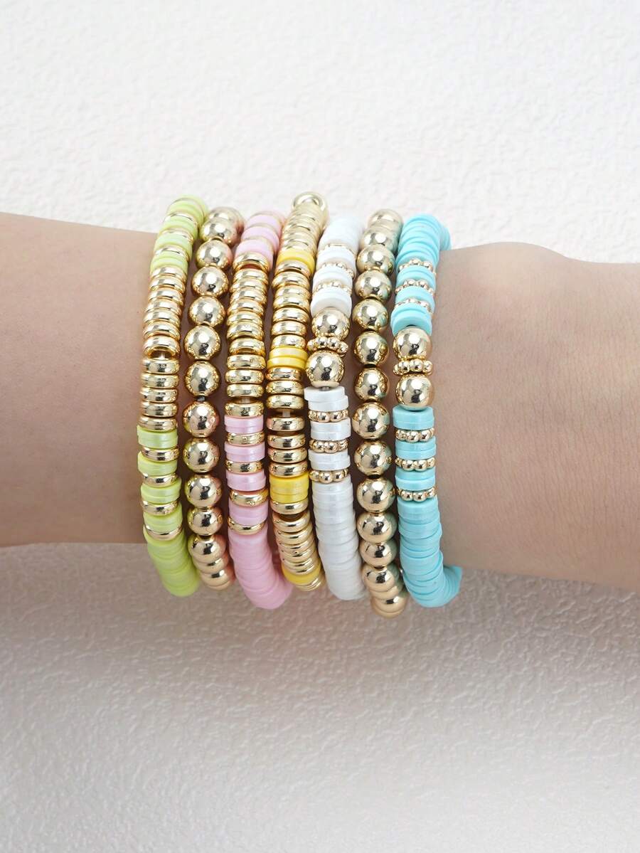 chiếc vòng tay đính cườm tối giản - Nhiều màu - Xem 1